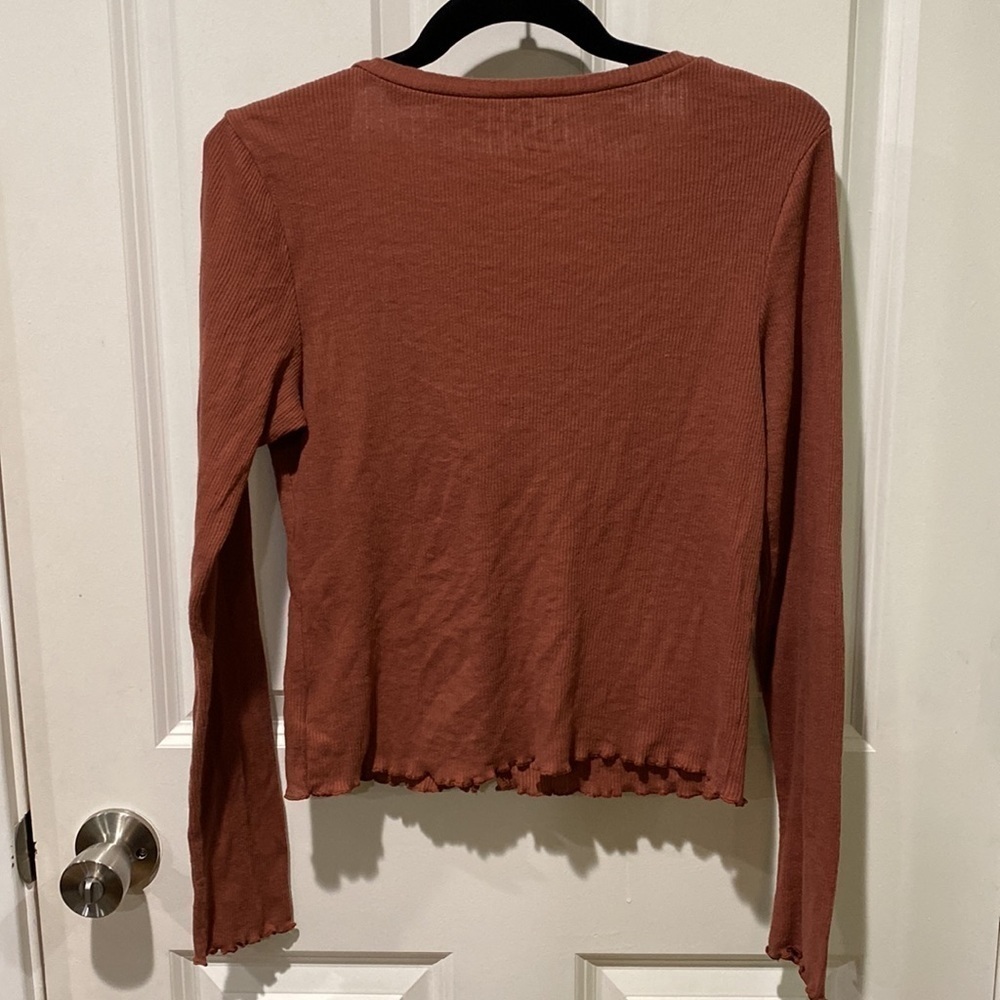 American Eagle Ribbed Button Down Top Euc - image 6